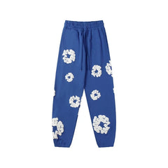 Denim Tears Kapok Foam Print Jogger Pants Bright Blue Streetwear Trousers
