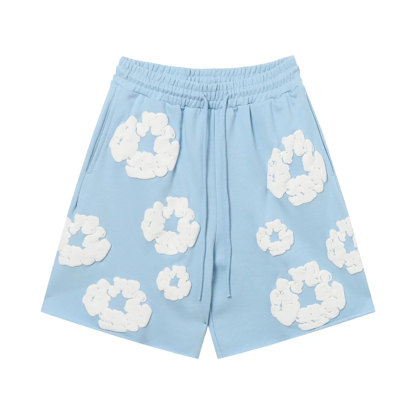 Denim Tears Cotton Wreath Light Blue Unisex Sweat Shorts